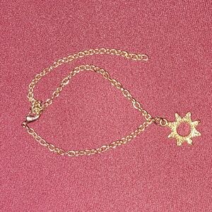 Antique Aztec Sun Charm chain bracelet/anklet bundle